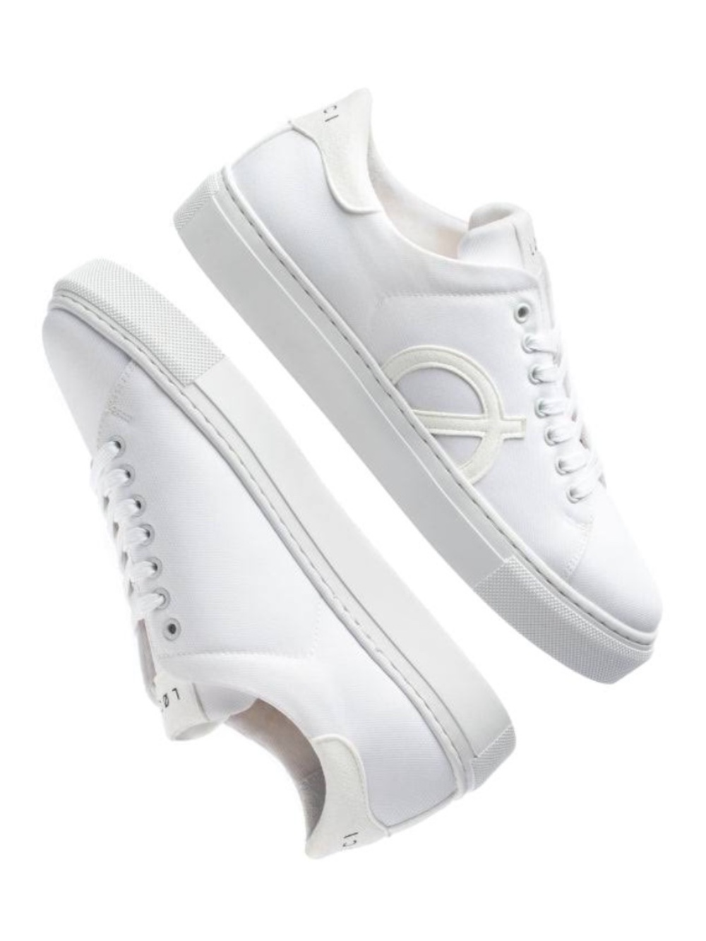 NWT 👟 LøCI 100% Vegan White/White/White 🐇 Recycled Sneakers - EU Size 44